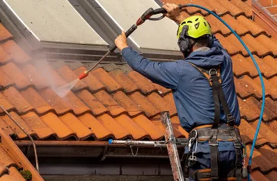 Démoussage et hydrofuge de toiture à Grièges